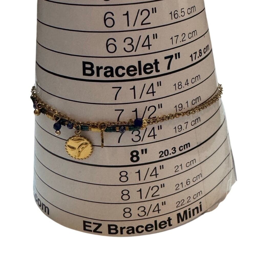 Ikita stainless steel gold charm bracelet
